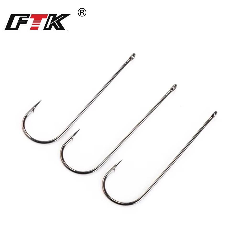 Fishing Hook Barbless - FTK 5-9PCS ABERDEEN Angelhaken mit Öse