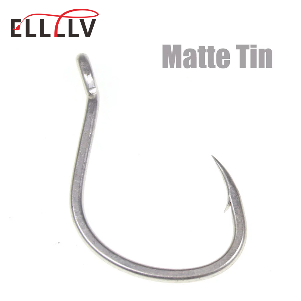 Fishing Hook Barbless - 10 stücke Matte Zinn Anti-rost Salzwasser