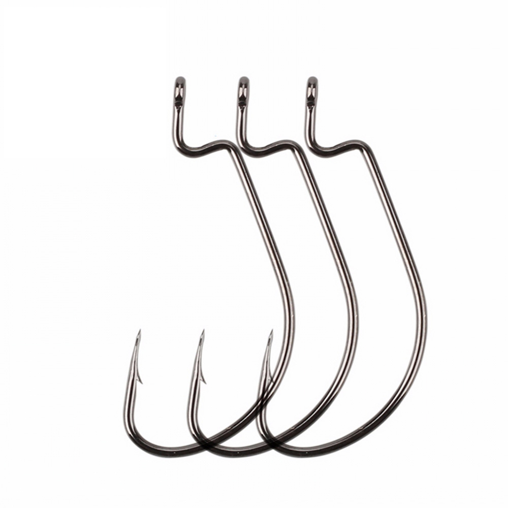 Fishing Hook Offset - 20 teile/los Breite spalt Texas angelhaken