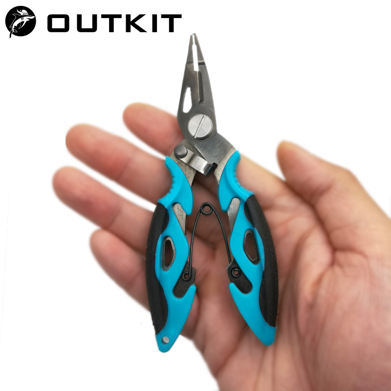 Fishing Hook Remover - OUTKIT Multifunktionale Angelzange, Schnurschneider, Hakenentferner, Edelstahl,