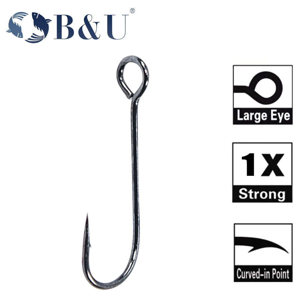 Fishing Hook Barbless - B&U 20 Stück Angelhaken mit Großen