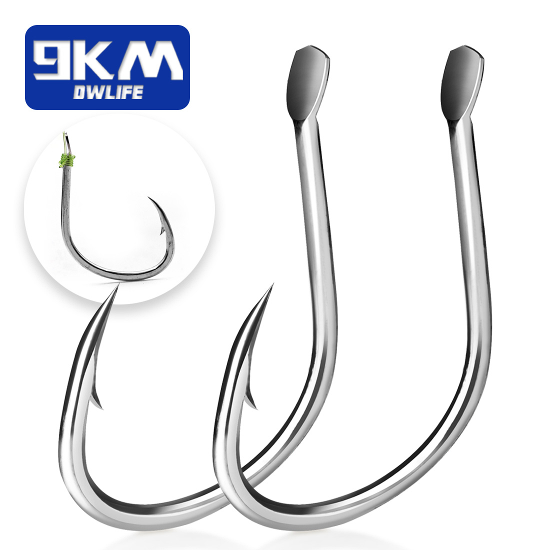 Fishing Hook Circle - 9 km lebende Köderhaken, Salzwasser-Angelhaken, 25–100