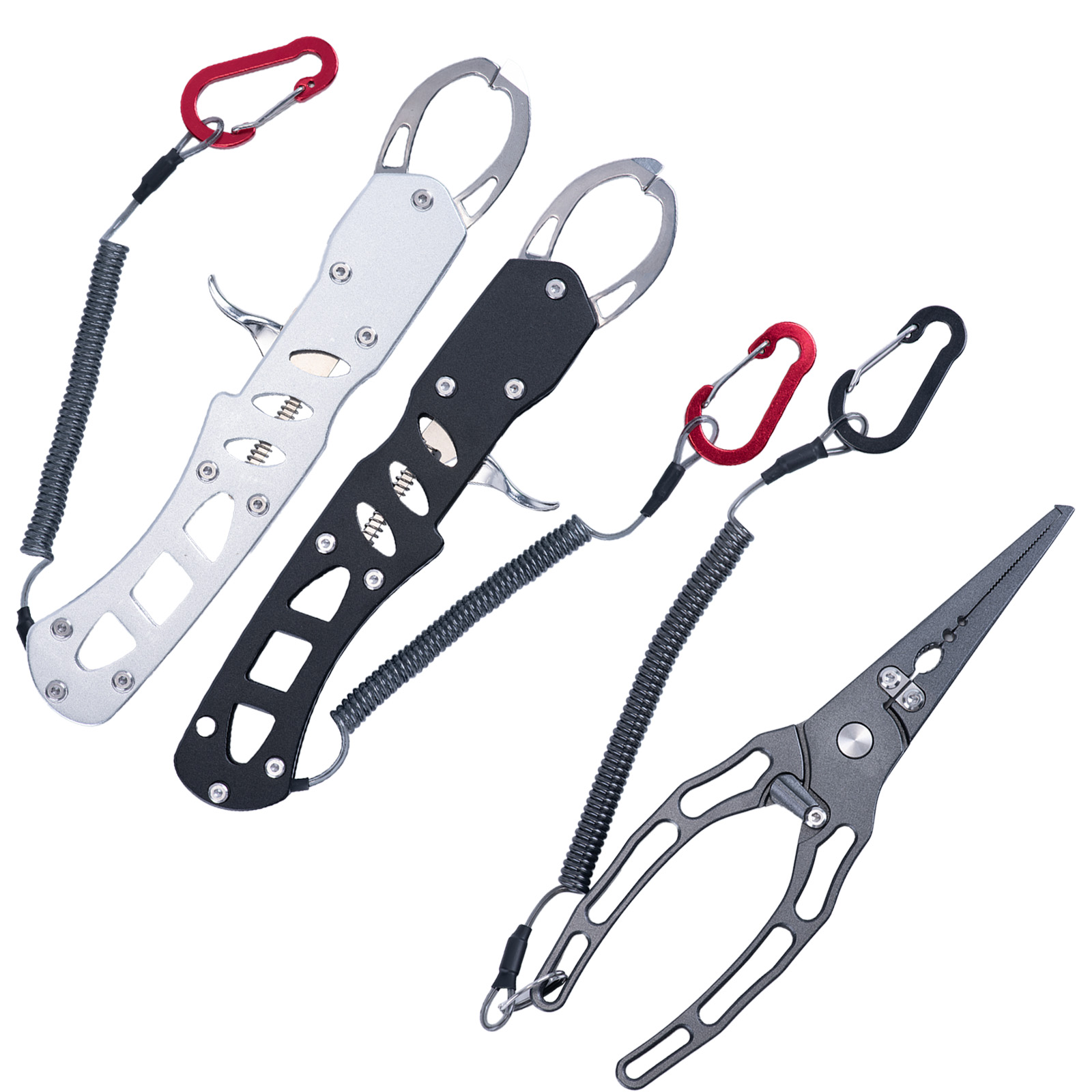 Fishing Hook Remover - Angelzangen- und Fischgreifer-Kombi-Set, Rostfreier Aluminium-Fischgreifer mit
