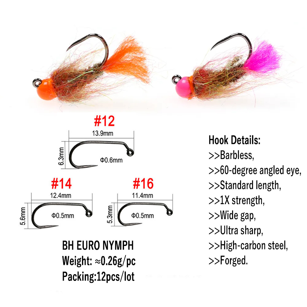 Wifreo 12 Stück Wolfram-Perlen – Fishing Hook Barbless Bewertung und Preis