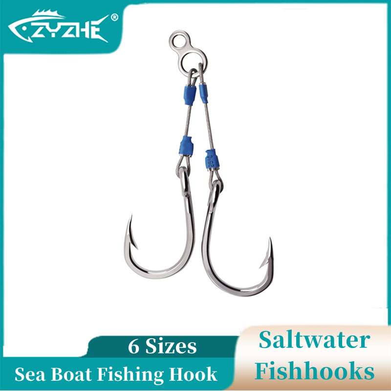 ZYZHE Stahl-Jig-Haken 6 Größen – Fishing Hook Barbless Bewertung und Preis