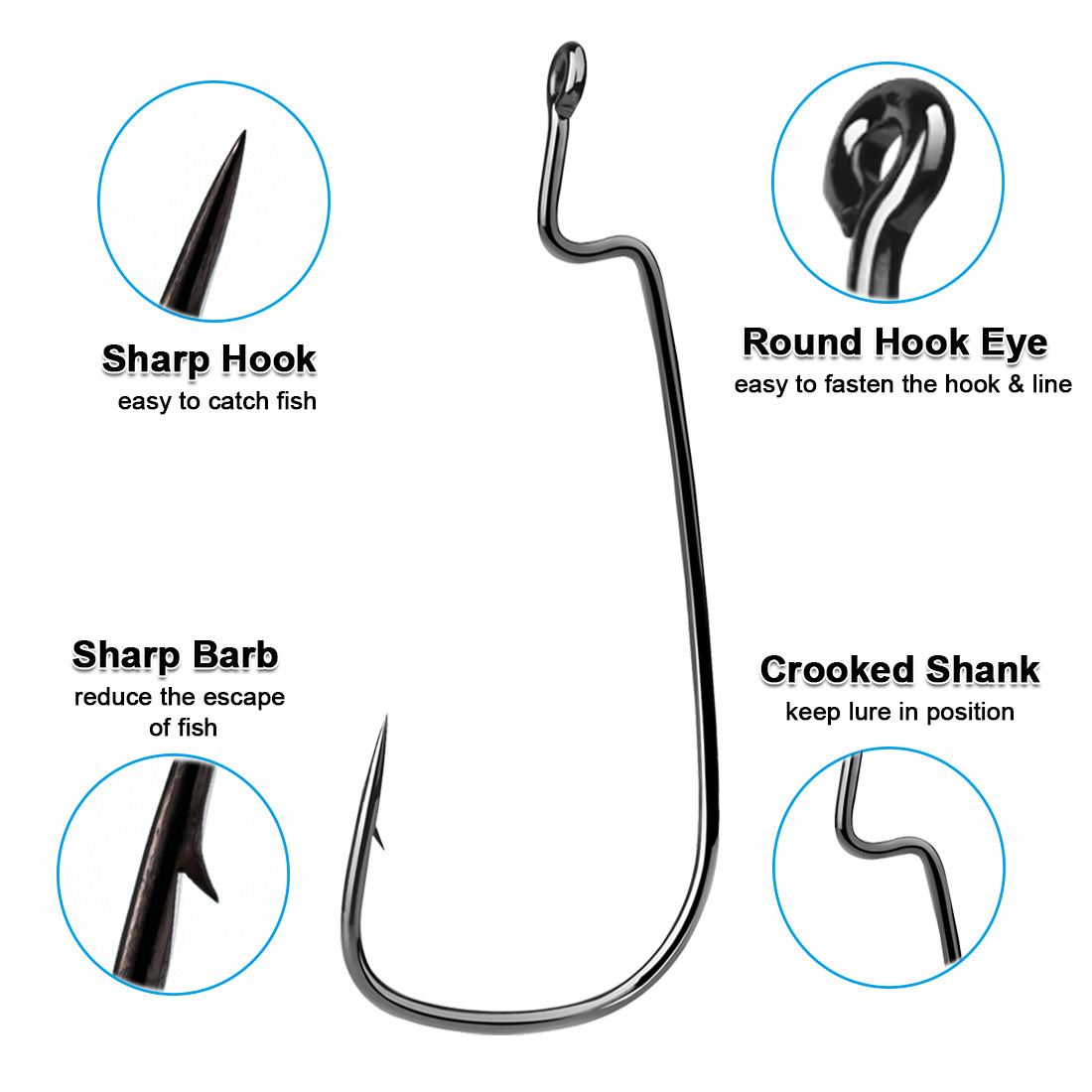FishTrip 50–100 Stück Wurmhake – Fishing Hook Offset Bewertung und Preis