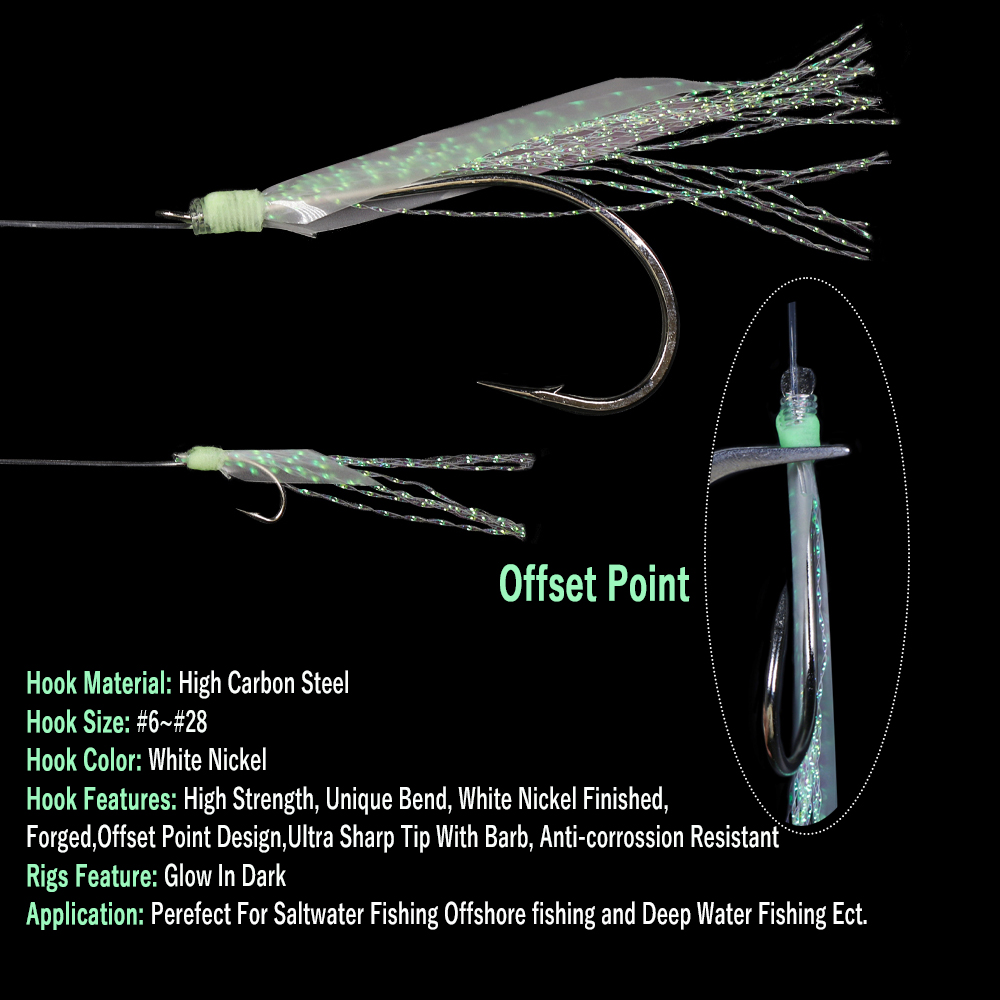 WIFREO 50pc Luminous Simuliert – Fishing Hook Circle Bewertung und Preis