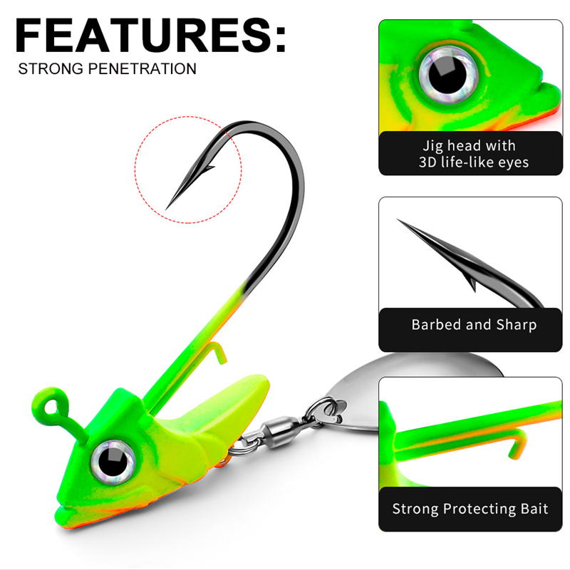 7g 10g 15g Bleikopf-Jighaken A – Fishing Hook Circle Bewertung und Preis