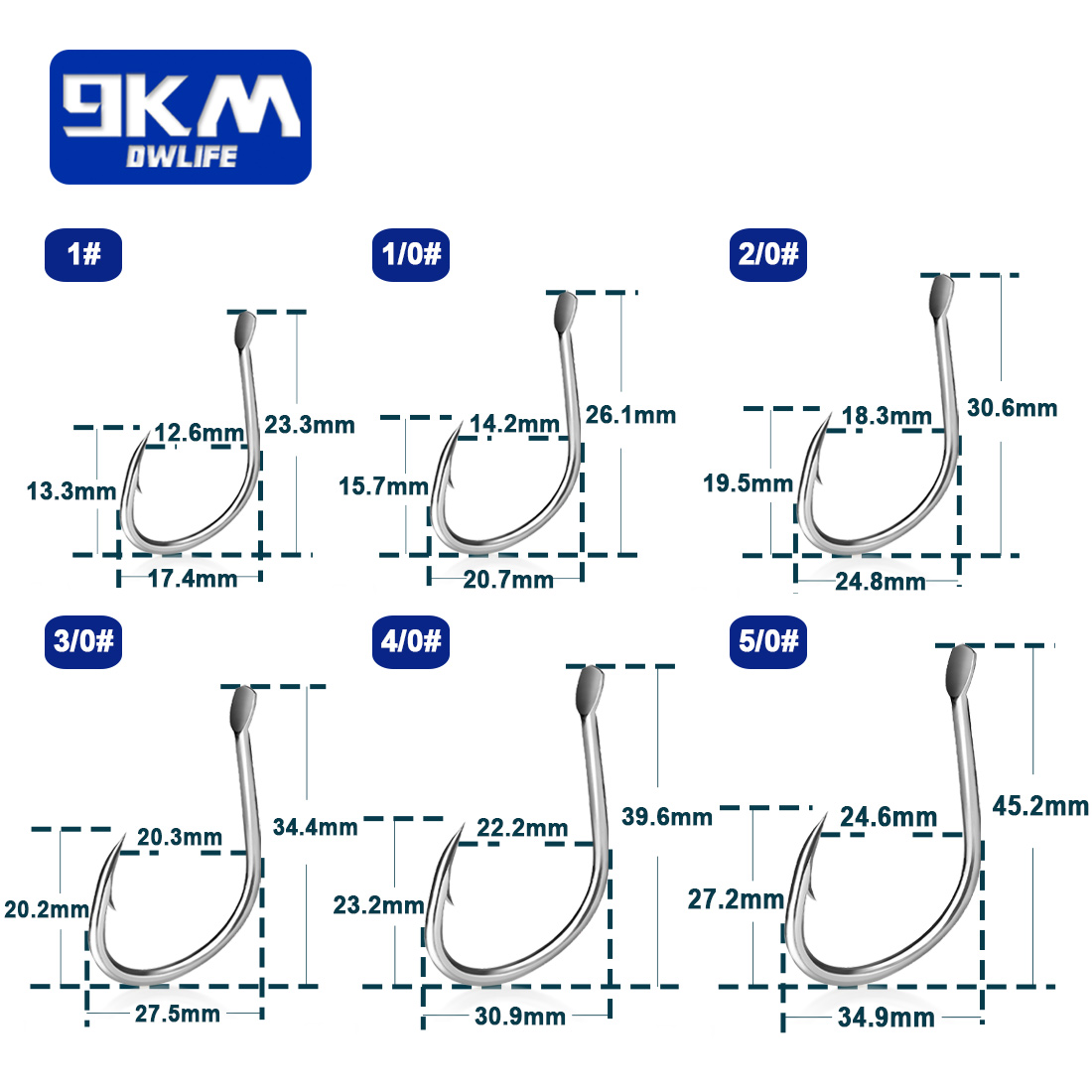 9 km lebende Köderhaken, Salzw – Fishing Hook Circle Bewertung und Preis