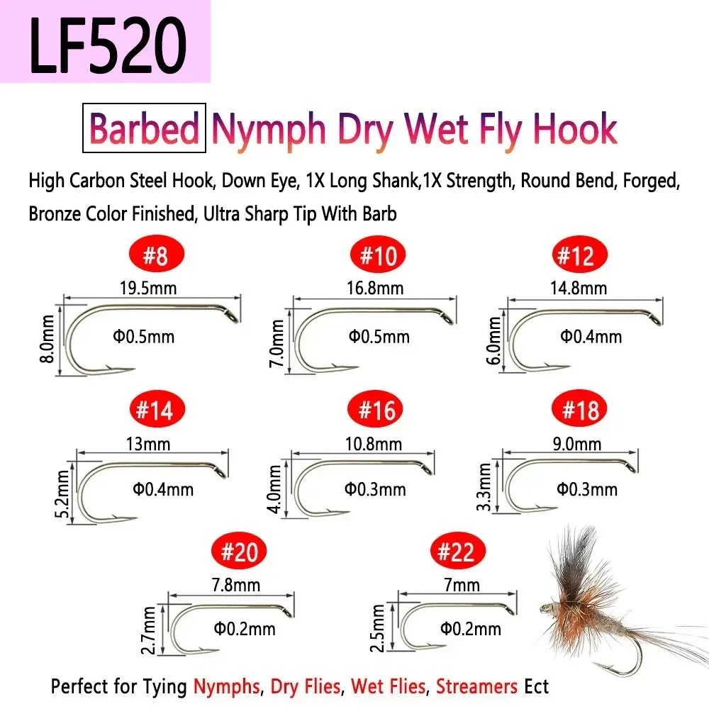 Bimoo 100 Stück 1 # ~22 #   Fl – Fishing Hook Barbless Bewertung und Preis