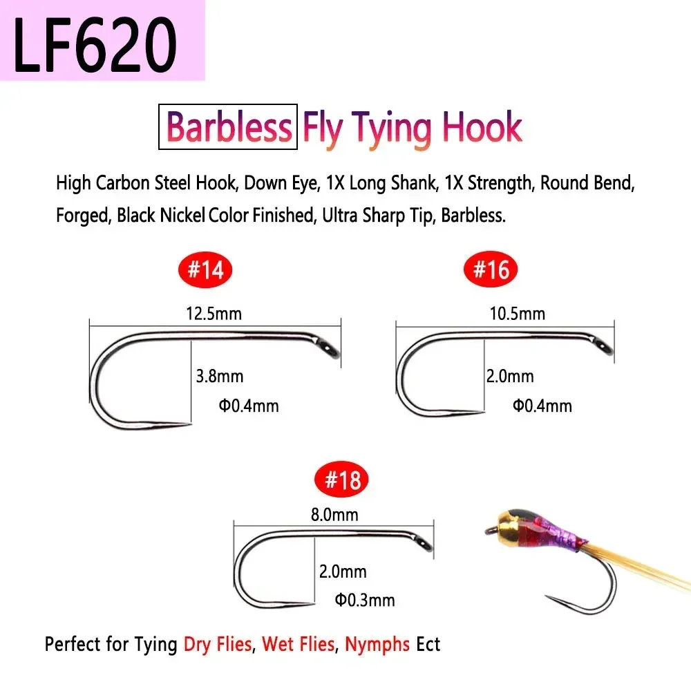 Bimoo 100 Stück 1 # ~22 #   Fl – Fishing Hook Barbless Bewertung und Preis